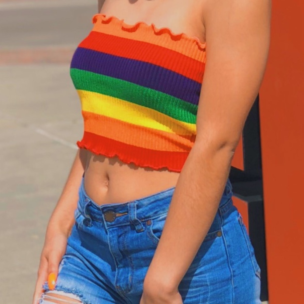 Fashion nova rainbow crop top